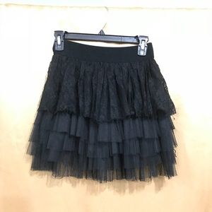 Black layered skirt